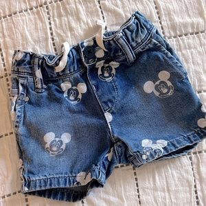 Disney Mickey Mouse Baby GAP shorts 12-18 months denim